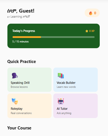 Geez Lissan app preview